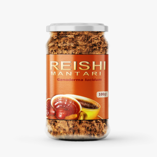  Öğütülmüş Reishi mantarı (Ganoderma lucidum) (CAM KAVANOZ)